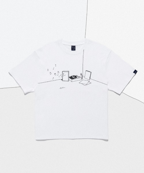 APPLEBUM(アップルバム)の「"Good music" T-shirt(Tシャツ/カットソー・メンズ・ホワイト・XX-LARGE/X-LARGE/LARGE/MEDIUM)」の1枚目の写真