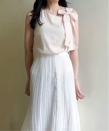 clear | 肩リボンノースリーブブラウス≪2024SS新作≫(シャツ/ブラウス)