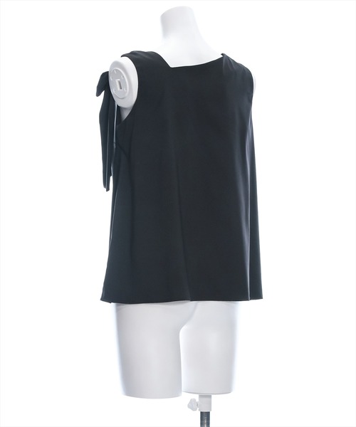 clear（クリア）の「肩リボンノースリーブブラウス[大人 フェミニン ベレエコア]≪再入荷≫（シャツ/ブラウス・レディース・ブラック/アイボリー・F）」の5枚目の写真