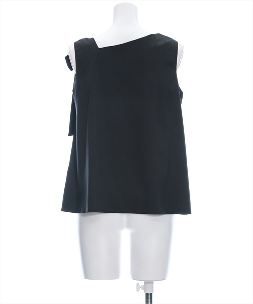 clear（クリア）の「肩リボンノースリーブブラウス[大人 フェミニン ベレエコア]≪再入荷≫（シャツ/ブラウス・レディース・ブラック/アイボリー・F）」の6枚目の写真