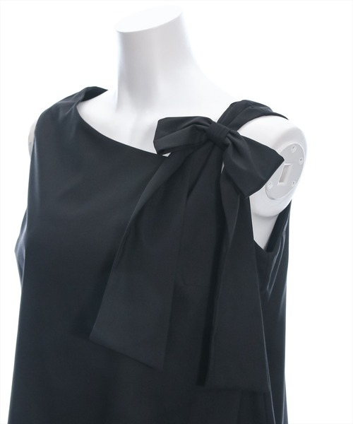 clear（クリア）の「肩リボンノースリーブブラウス[大人 フェミニン ベレエコア]≪再入荷≫（シャツ/ブラウス・レディース・ブラック/アイボリー・F）」の7枚目の写真