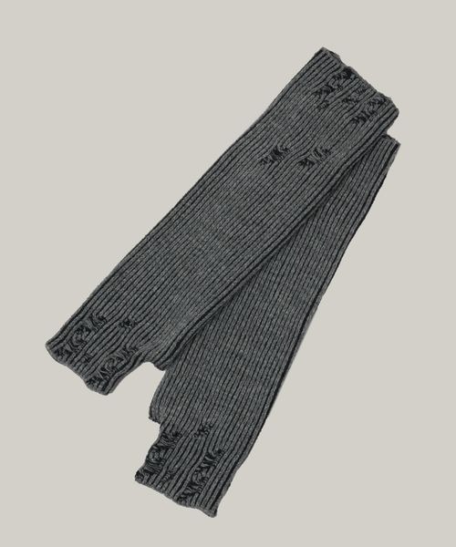 JEANASIS（ジーナシス）の「ダメージリブアームカバー/113033（アームカバー・レディース・グレー/ピンク/ブラック・FREE）」の2枚目の写真