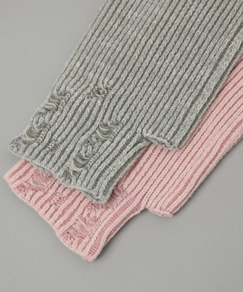 JEANASIS（ジーナシス）の「ダメージリブアームカバー/113033（アームカバー・レディース・グレー/ピンク/ブラック・FREE）」の9枚目の写真