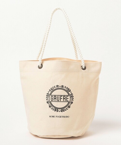 BEAMS JAPAN（ビームス　ジャパン）の「神戸ザック / 別注 神戸風月堂 ゴーフル トートバッグ（トートバッグ・レディース・ピンク/ブラウン/ナチュラル・ONE SIZE）」の5枚目の写真