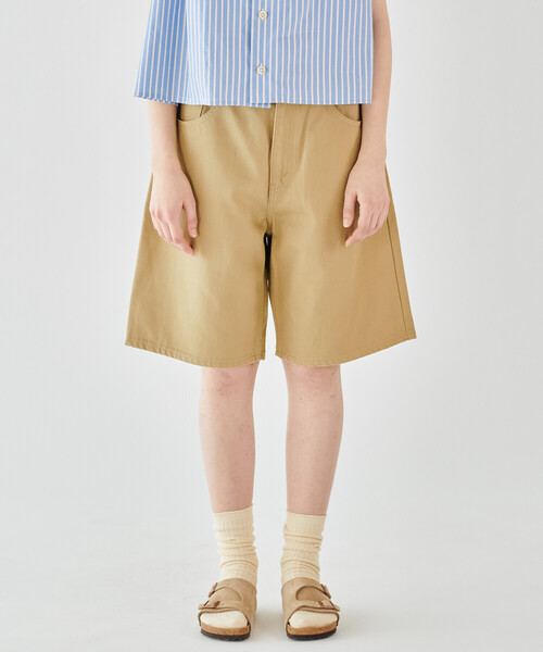 DANTON（ダントン）の「DANTON | コットンカツラギ 5ポケットショーツ MEN（その他パンツ・メンズ・オフホワイト/ベージュ・38/42/40）」の4枚目の写真