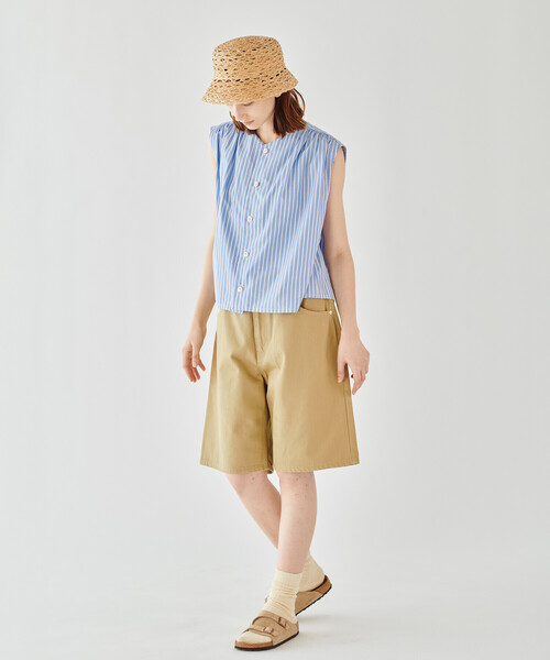 DANTON（ダントン）の「DANTON | コットンカツラギ 5ポケットショーツ MEN（その他パンツ・メンズ・オフホワイト/ベージュ・38/42/40）」の3枚目の写真