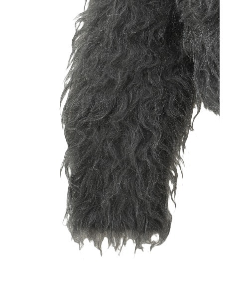 CLANE（クラネ）の「CLANE/クラネ/SHAGGY SHORT KNIT CARDIGAN（カーディガン/ボレロ・レディース・チャコールグレー/ベージュ/ピンク・1）」の7枚目の写真