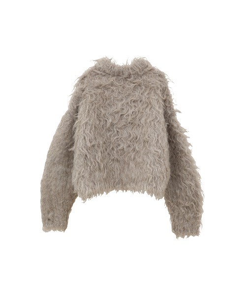 CLANE（クラネ）の「CLANE/クラネ/SHAGGY SHORT KNIT CARDIGAN（カーディガン/ボレロ・レディース・チャコールグレー/ベージュ/ピンク・1）」の12枚目の写真