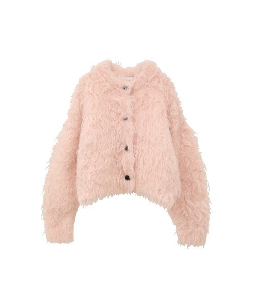 CLANE（クラネ）の「CLANE/クラネ/SHAGGY SHORT KNIT CARDIGAN（カーディガン/ボレロ・レディース・チャコールグレー/ベージュ/ピンク・1）」の18枚目の写真