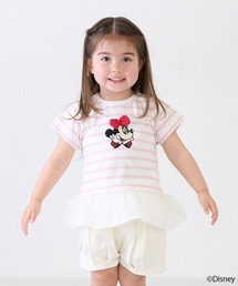 petit main | 【Disney】ボーダーアップリケT(Tシャツ/カットソー)