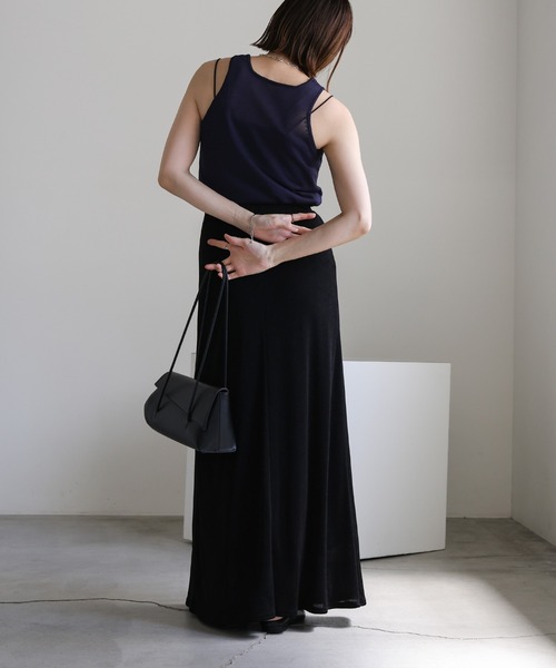 select MOCA（セレクトモカ）の「ニットシアータンク（タンクトップ・レディース・ネイビー/ベージュ・FREE）」の15枚目の写真