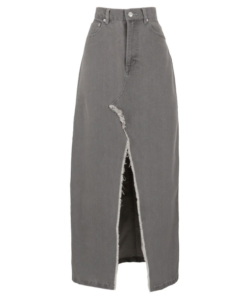 KOBE LETTUCE（コウベレタス）の「スリットデニムスカート（デニムスカート・レディース・ブラック/ブルー/グレー・M/S）」の11枚目の写真