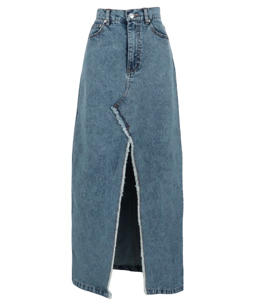 KOBE LETTUCE（コウベレタス）の「スリットデニムスカート（デニムスカート・レディース・ブラック/ブルー/グレー・M/S）」の12枚目の写真