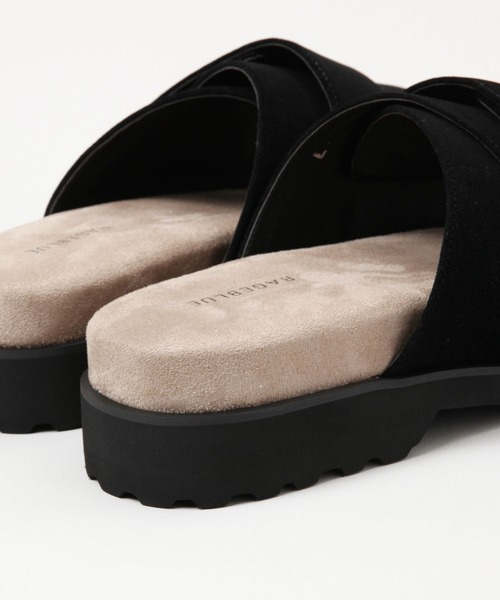 RAGEBLUE（レイジブルー）の「ベルトスライド/シンセティックスウェードサンダル（サンダル・メンズ・ブラック・MEDIUM/LARGE）」の10枚目の写真