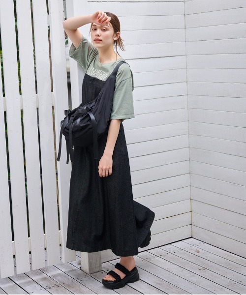 mysty woman（ミスティウーマン）の「ナイロンリボンショルダーBAG　128281 【500mlペットボトル収納可能！】（ショルダーバッグ・レディース・ブラック/シルバーグレー/カーキ・FREE）」の8枚目の写真