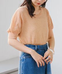 Kastane | 【新色追加/4色展開】ラメシアーニットプルオーバー(Tシャツ/カットソー)