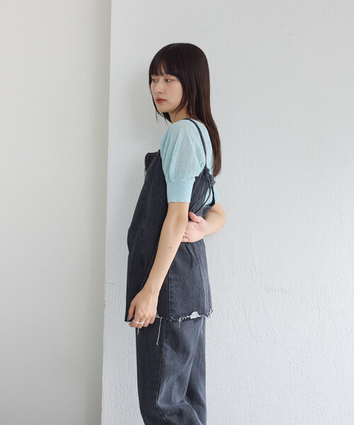 tシャツ ラメシアーニットプルオーバー/夏服/シアー レディース 10-162005.jpg