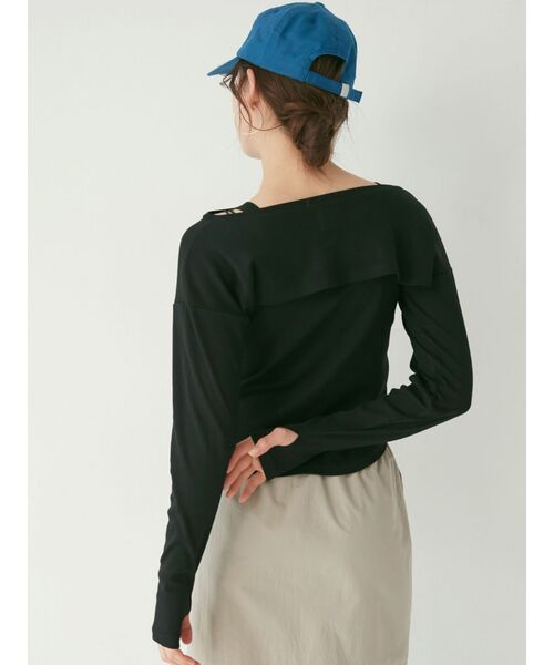 Ungrid(アングリッド)の「タンクレイヤードショートロングスリーブTee(Tシャツ/カットソー・レディース・ピンク/グリーン/ブラック・FREE)」の9枚目の写真