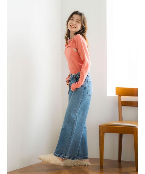 Ungrid(アングリッド)の「タンクレイヤードショートロングスリーブTee(Tシャツ/カットソー・レディース・ピンク/グリーン/ブラック・FREE)」の17枚目の写真