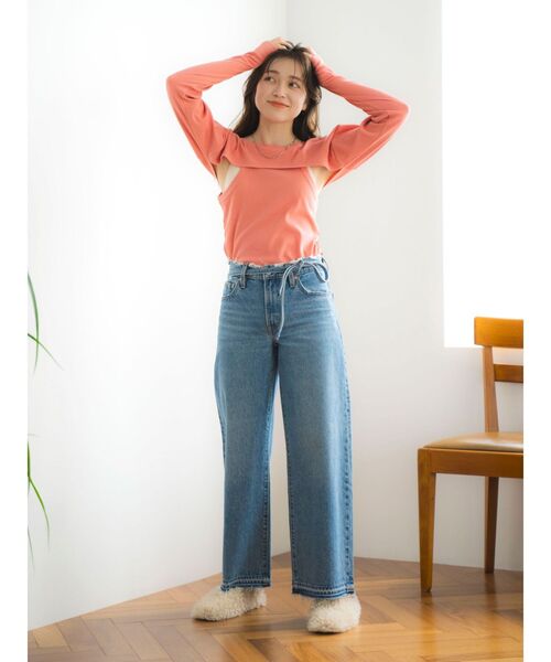 Ungrid(アングリッド)の「タンクレイヤードショートロングスリーブTee(Tシャツ/カットソー・レディース・ピンク/グリーン/ブラック・FREE)」の18枚目の写真