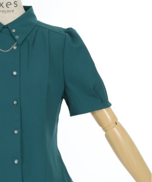 axes femme（アクシーズファム）の「コルセット風ダブルボタンブラウス（シャツ/ブラウス・レディース・ホワイト/ブラック/ブルーグリーン・FREE）」の21枚目の写真