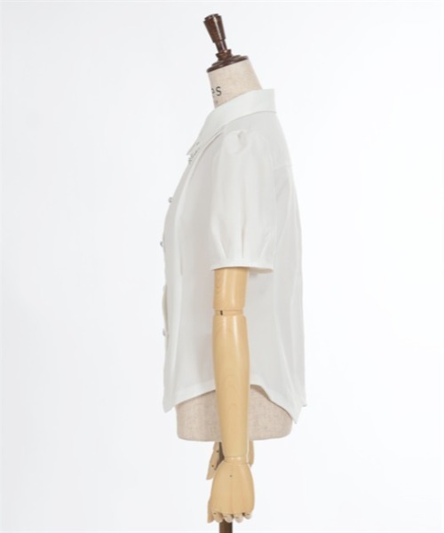 axes femme（アクシーズファム）の「コルセット風ダブルボタンブラウス（シャツ/ブラウス・レディース・ホワイト/ブラック/ブルーグリーン・FREE）」の19枚目の写真