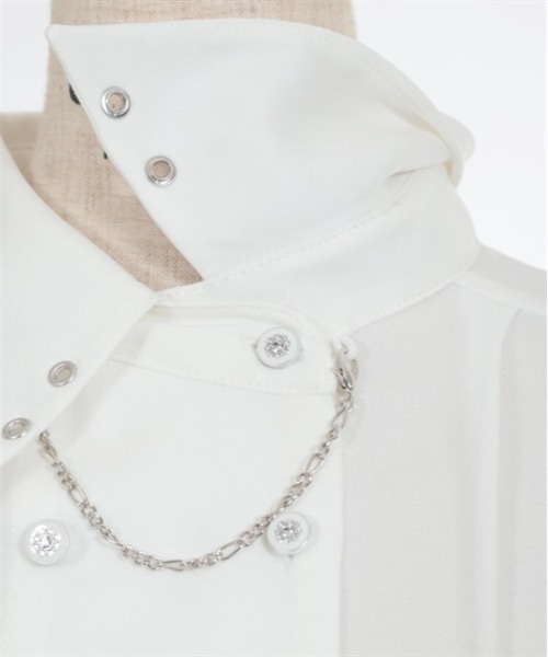 axes femme（アクシーズファム）の「コルセット風ダブルボタンブラウス（シャツ/ブラウス・レディース・ホワイト/ブラック/ブルーグリーン・FREE）」の14枚目の写真