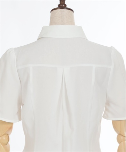 axes femme（アクシーズファム）の「コルセット風ダブルボタンブラウス（シャツ/ブラウス・レディース・ホワイト/ブラック/ブルーグリーン・FREE）」の13枚目の写真