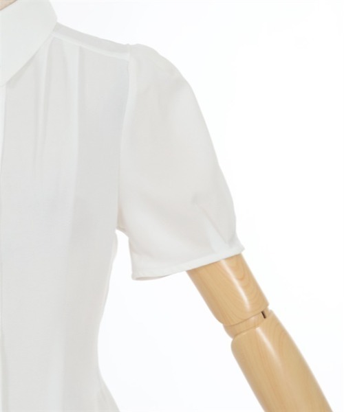 axes femme（アクシーズファム）の「コルセット風ダブルボタンブラウス（シャツ/ブラウス・レディース・ホワイト/ブラック/ブルーグリーン・FREE）」の12枚目の写真