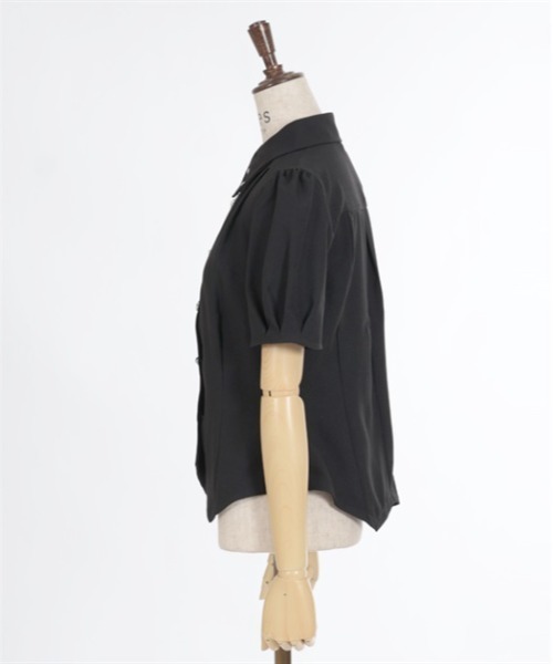 axes femme（アクシーズファム）の「コルセット風ダブルボタンブラウス（シャツ/ブラウス・レディース・ホワイト/ブラック/ブルーグリーン・FREE）」の10枚目の写真