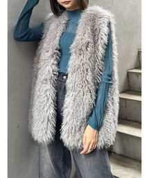 MURUA | フェイクファーオーバージレ(ベスト)