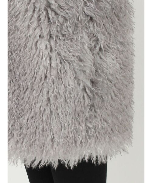 MURUA（ムルーア）の「フェイクファーオーバージレ（ベスト・レディース・グレー/アイボリー・FREE）」の9枚目の写真