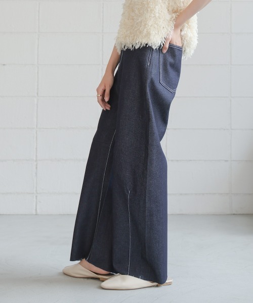 Bab（バブ）の「【S・Mサイズ展開あり】カーブデニムパンツ（デニムパンツ・レディース・インディゴブルー/ブラック・M/S）」の15枚目の写真