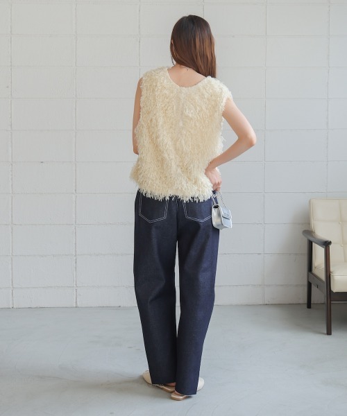 Bab（バブ）の「【S・Mサイズ展開あり】カーブデニムパンツ（デニムパンツ・レディース・インディゴブルー/ブラック・M/S）」の22枚目の写真