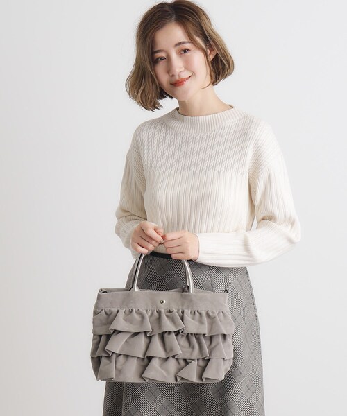 grove(グローブ)の「◆ティアード2WAYトート(トートバッグ・レディース・ダークグレー/ブラック/ライトグレー/ブラック系その他4/ブラウン系その他5/ライトグレー系3・00)」の14枚目の写真