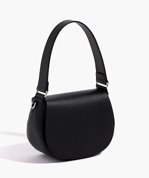 YAHKI(ヤーキ)の「YAHKI/ヤーキ VEAGAN LEATHER ハーフムーンバッグ(ショルダーバッグ・レディース・ブラック/アイボリー/ブルー・FREE)」の9枚目の写真