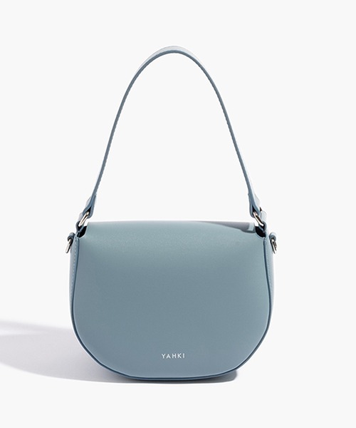 YAHKI(ヤーキ)の「YAHKI/ヤーキ VEAGAN LEATHER ハーフムーンバッグ(ショルダーバッグ・レディース・ブラック/アイボリー/ブルー・FREE)」の13枚目の写真