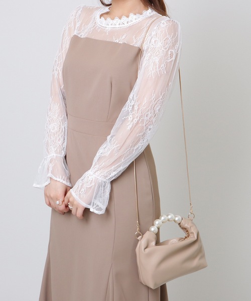 Lace Ladies(レースレディース)の「ビッグパール コンパクト 2WAY レザー調 ショルダーバッグ(クラッチバッグ・レディース・シルバー/アイボリー/ブラック/ベージュ・FREE)」の21枚目の写真