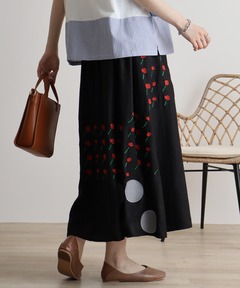 ハート刺繍ニットスカート（スカート）｜JENNE（ジェンヌ）の
