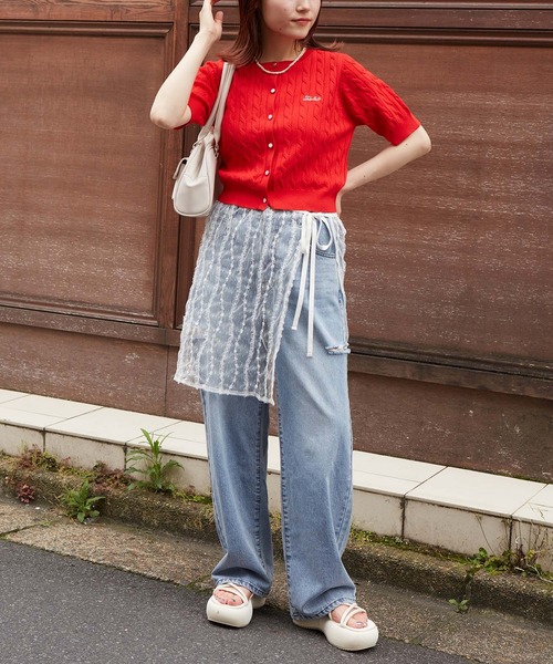 w closet（ダブルクローゼット）の「シアーラップスカート（スカート