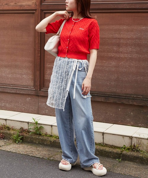 w closet（ダブルクローゼット）の「シアーラップスカート（スカート