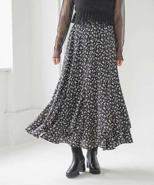 mysty woman（ミスティウーマン）の「エスカルゴマーメイドスカート2 140917（スカート・レディース・ブラウン系その他/ブラック系その他/ホワイト系その他/ブラック/アイボリー・FREE）」の4枚目の写真