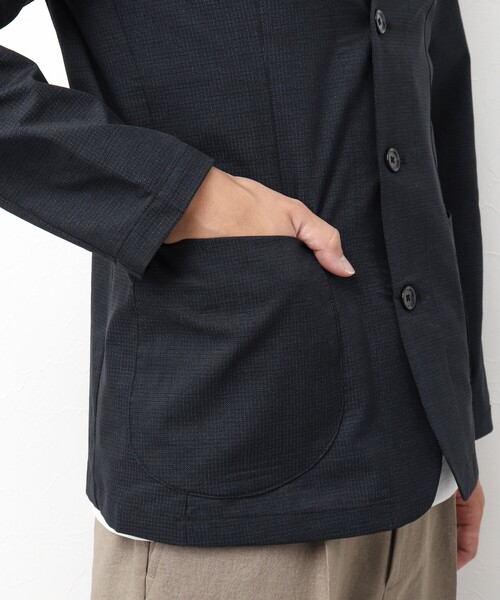 NOLLEY'S goodman(ノーリーズグッドマン)の「《セットアップ/ビジカジ対応》COOLDOTS ノーカラージャケット(ノーカラージャケット・メンズ・ネイビー/インディゴブルー/グレー・M/L/S)」の11枚目の写真