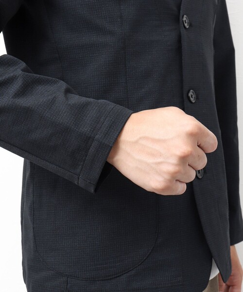 NOLLEY'S goodman(ノーリーズグッドマン)の「《セットアップ/ビジカジ対応》COOLDOTS ノーカラージャケット(ノーカラージャケット・メンズ・ネイビー/インディゴブルー/グレー・M/L/S)」の10枚目の写真