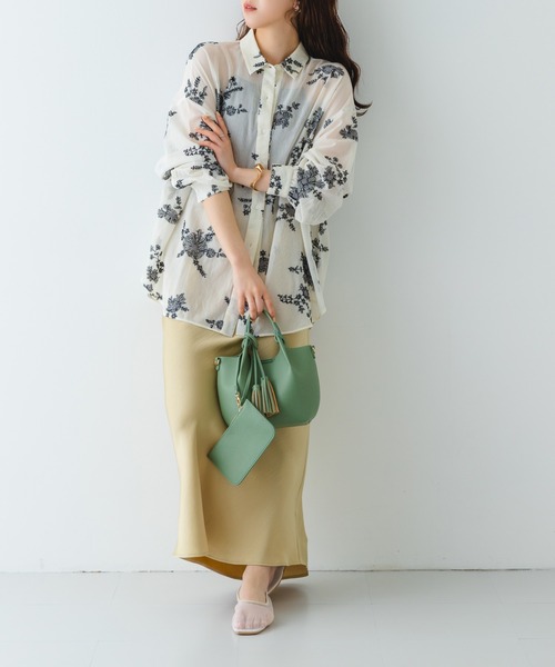 RODE SKO（ロデスコ）の「ポーチ付タックミニショルダーバッグ（ショルダーバッグ・レディース・ブラック/オレンジ/アイボリー/グレー/ミント・ONE）」の18枚目の写真