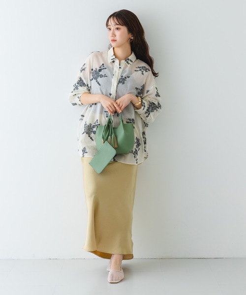 RODE SKO（ロデスコ）の「ポーチ付タックミニショルダーバッグ（ショルダーバッグ・レディース・ブラック/オレンジ/アイボリー/グレー/ミント・ONE）」の13枚目の写真