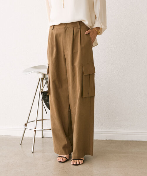 RIVE DROITE（リヴドロワ）の「【MONN.:.(モン)】チノカーゴパンツ（カーゴパンツ・レディース・ネイビー/ブラウン・38/36）」の5枚目の写真