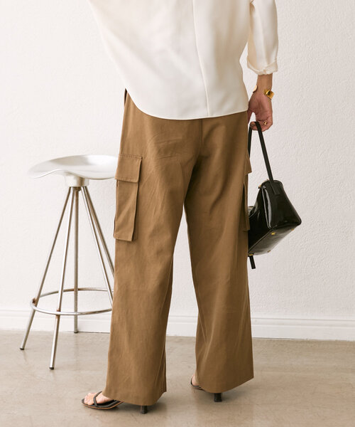 RIVE DROITE（リヴドロワ）の「【MONN.:.(モン)】チノカーゴパンツ（カーゴパンツ・レディース・ネイビー/ブラウン・38/36）」の7枚目の写真