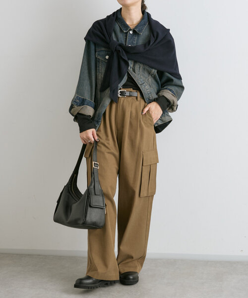 RIVE DROITE（リヴドロワ）の「【MONN.:.(モン)】チノカーゴパンツ（カーゴパンツ・レディース・ネイビー/ブラウン・38/36）」の10枚目の写真