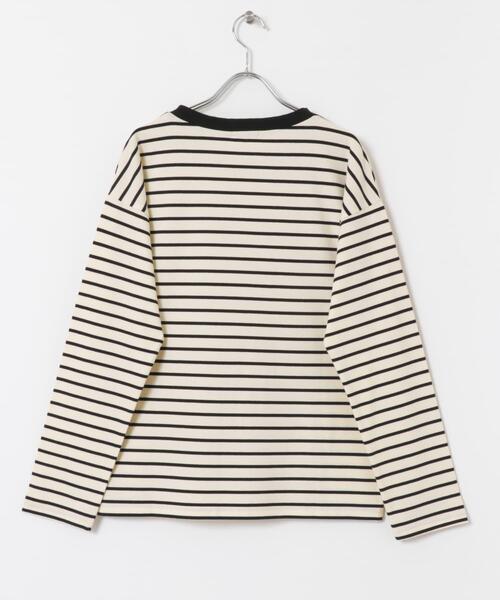 ITEMS URBANRESEARCH（アイテムズ アーバンリサーチ）の「ボーダーロングTシャツ（Tシャツ/カットソー・レディース・ピンク/ブルー/イエロー/ブラック・FREE）」の15枚目の写真